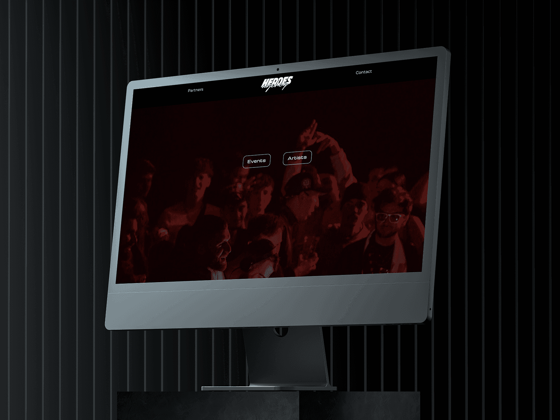 Heroes Agency Website im iMac-Mockup