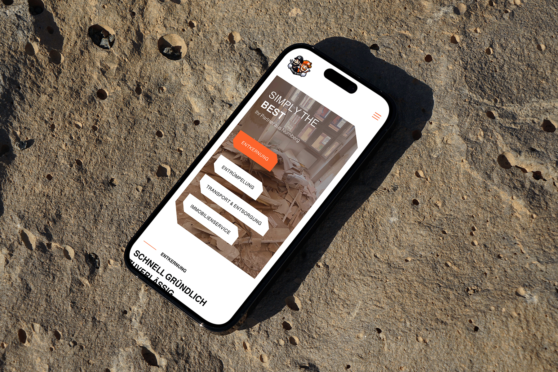 Simply the Best Website im iPhone-Mockup