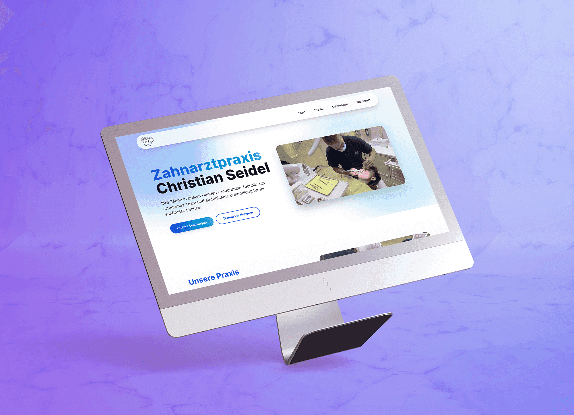 Website für die Zahnarztpraxis Seidel